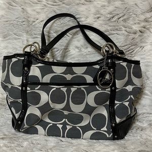Coach purse with double over the shoulder straps